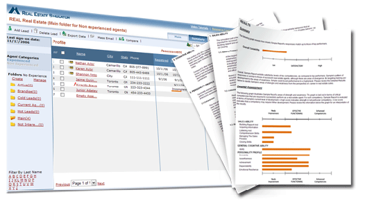 Real Estate Simulator Management System and Reports